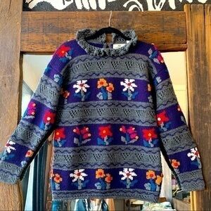 Vintage Hand crochet sweater size M